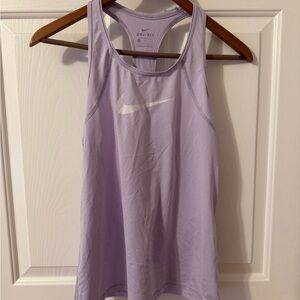 Nike Women's Light Purple Dri-FIT Tank Top